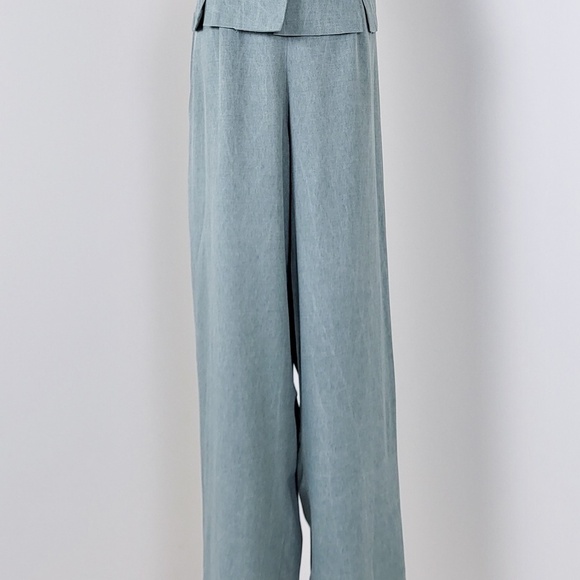 90’s lounge pants olive green vintage straight leg flowy lightweight high rise - Picture 7 of 14